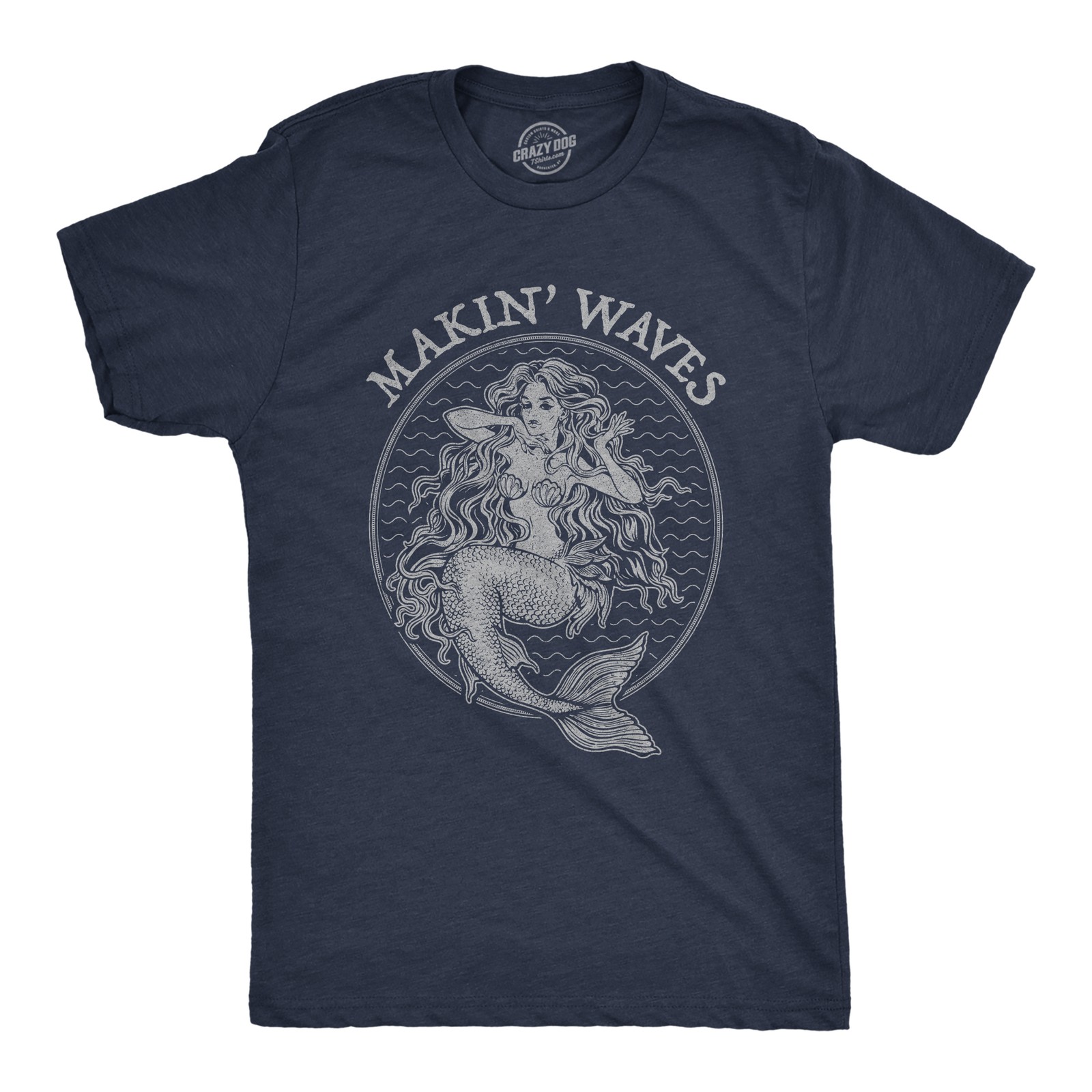 Mens Makin Waves T Shirt Funny Mermaid Graphic Novelty Tee gallery