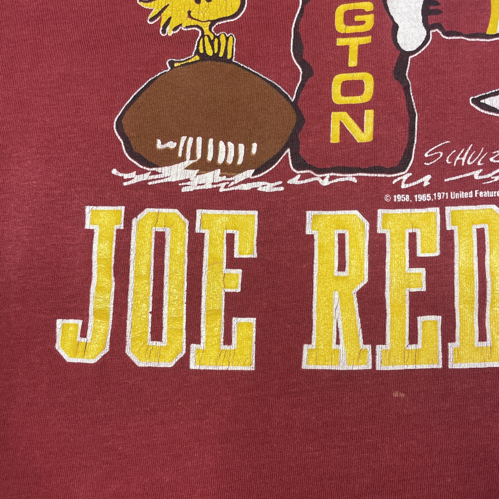 Vintage Snoopy Joe Cool Washington Redskins T Shirt Artex USA Medium gallery