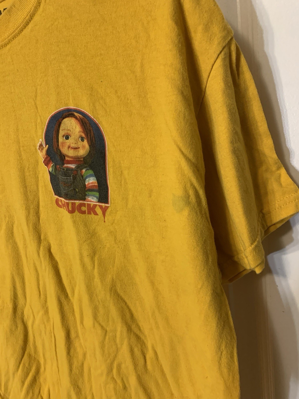 Chucky Good Guys Friends Til The End Movie Graphic T-shirt Men Large Yellow gallery