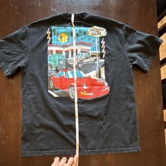 Gallery Dept. Men’s Black Graphic Print Cars Cotton Crew Neck T-Shirt Sz M