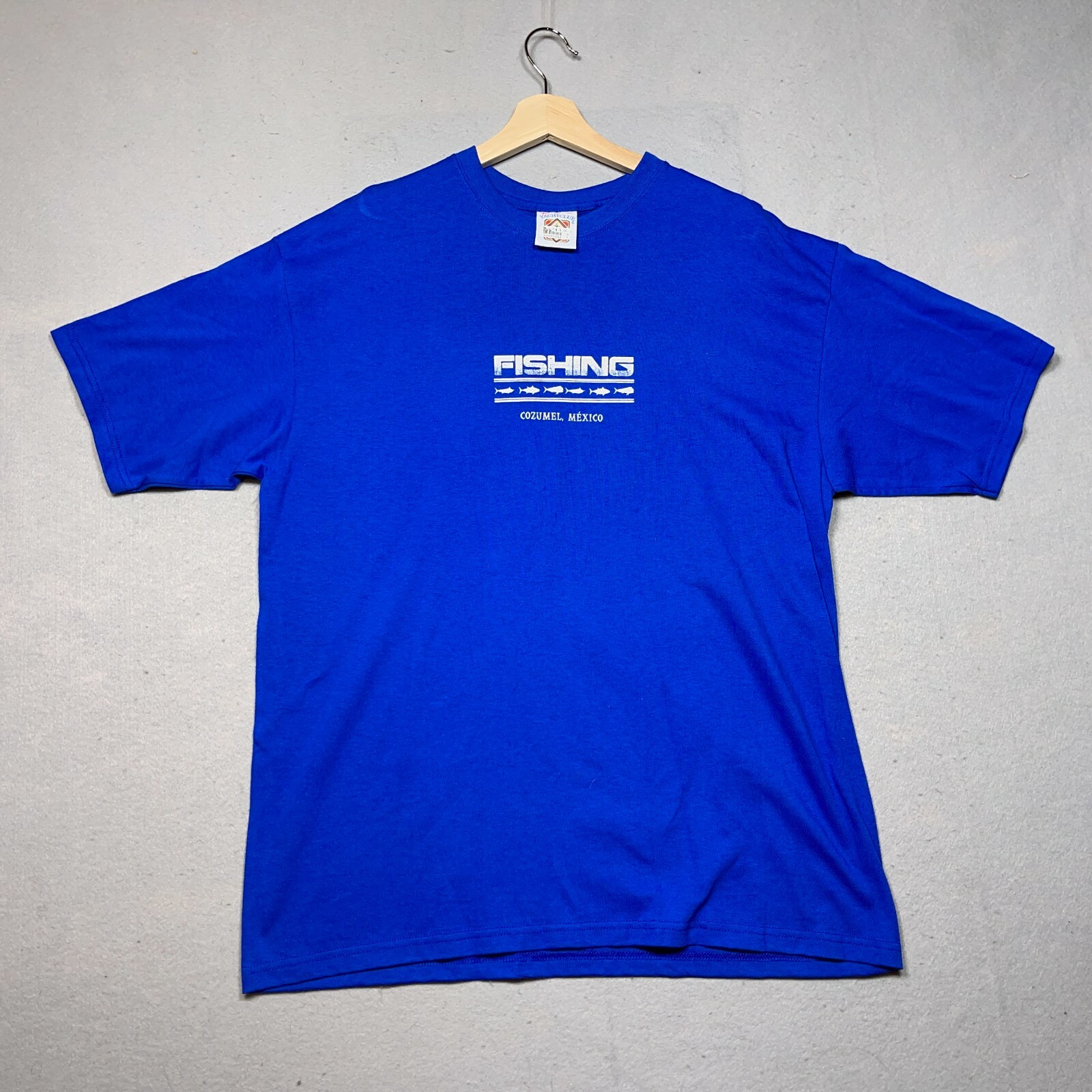 Vintage Yacht Club Shirt Men XL Blue Cozumel Mexico FISHING NWOT gallery