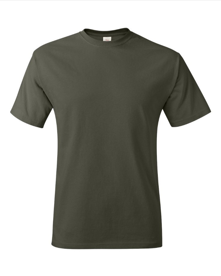 Hanes 5250 4XL 5XL Authentic Short Sleeve Men’s Cotton T-Shirt Fatigue Green