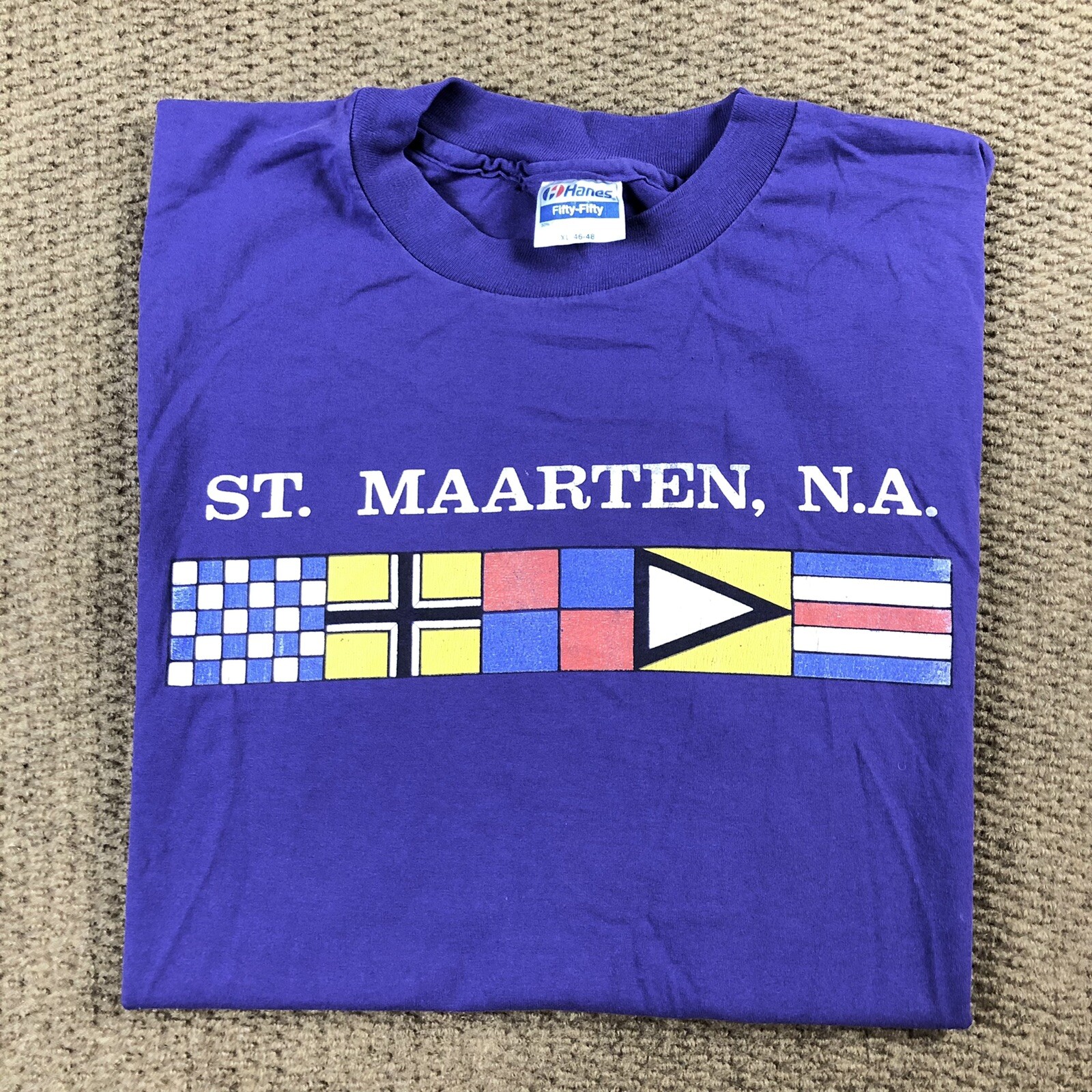 Vintage 80s 90s T Shirt XL Single Stitch St. Maarten N.A. Souvenir Graphic Tee gallery