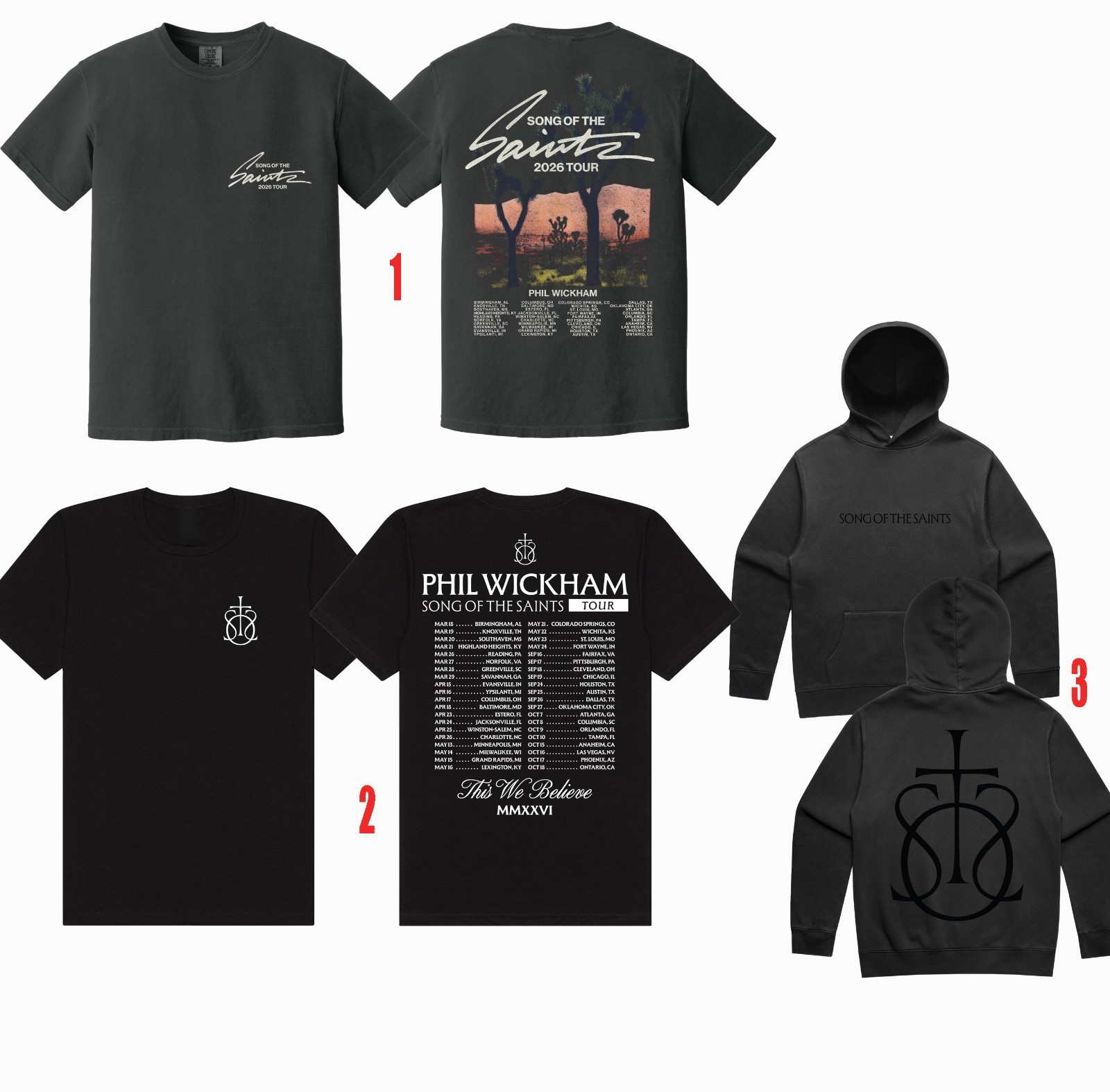 Phil Wickham SOTS Desert Tour 2026 Merch T-Shirt reprint