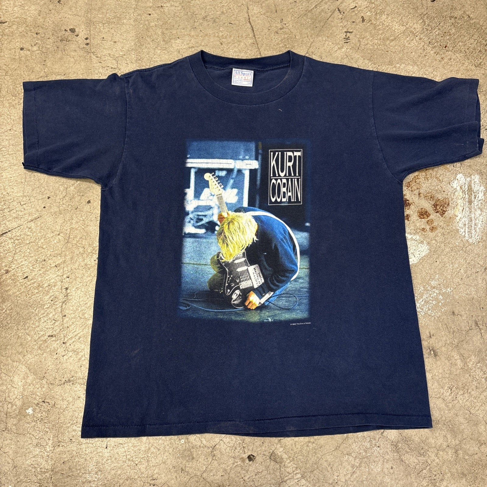 🔥VTG Y2K 2000s Kurt Cobain The End Of Music Nirvana Men’s L Size 21×27