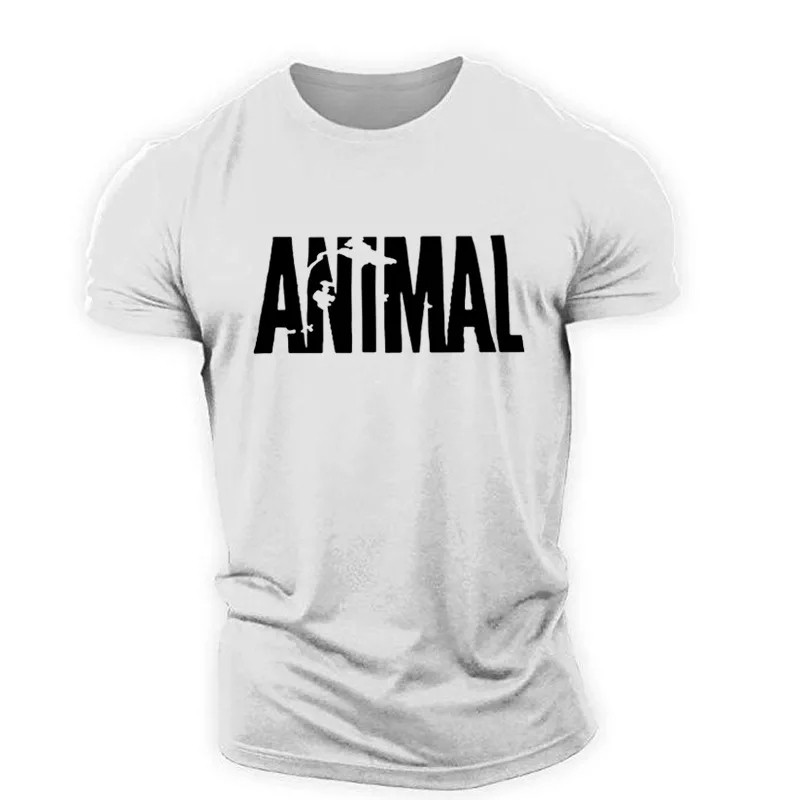 Men Muscle Gym T-Shirts Short Sleeve Workout Athletic Bodybuilding Animal Tee gallery