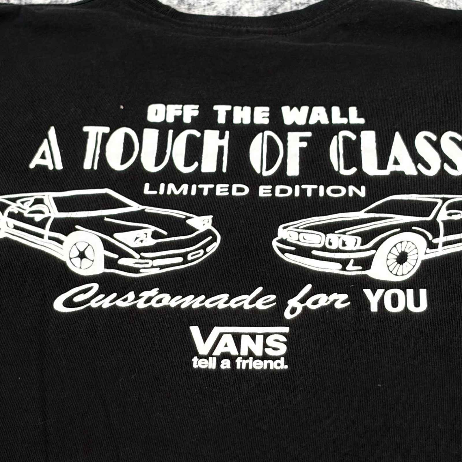 VANS Limited Edition Cars Motors Mens Size Small Classic Fit Black Shirt gallery