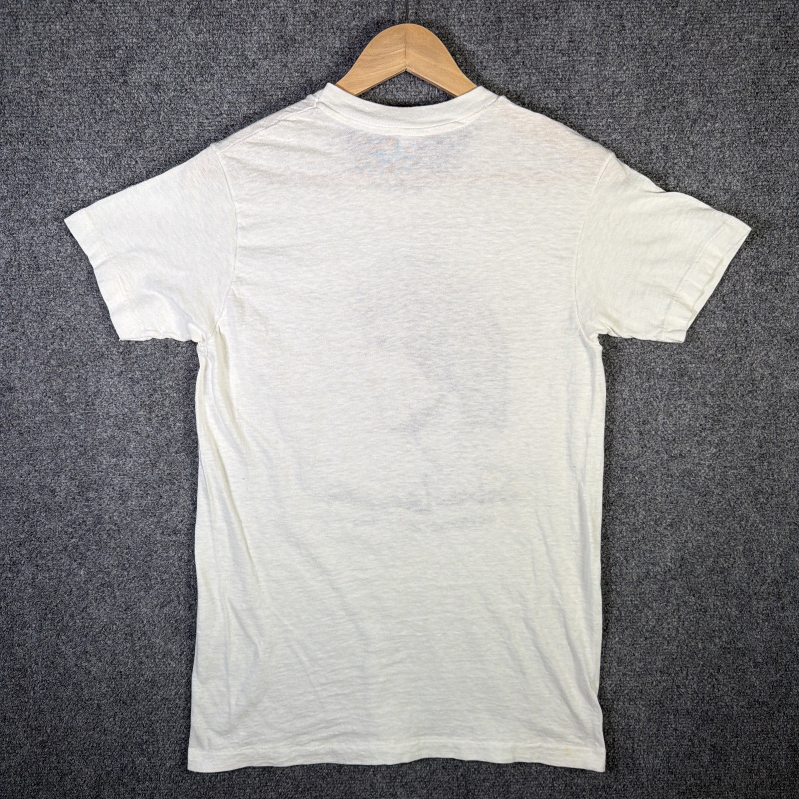 Vintage John Lennon Shirt Small White 80s Beatles Portrait Art Rare Music Death gallery