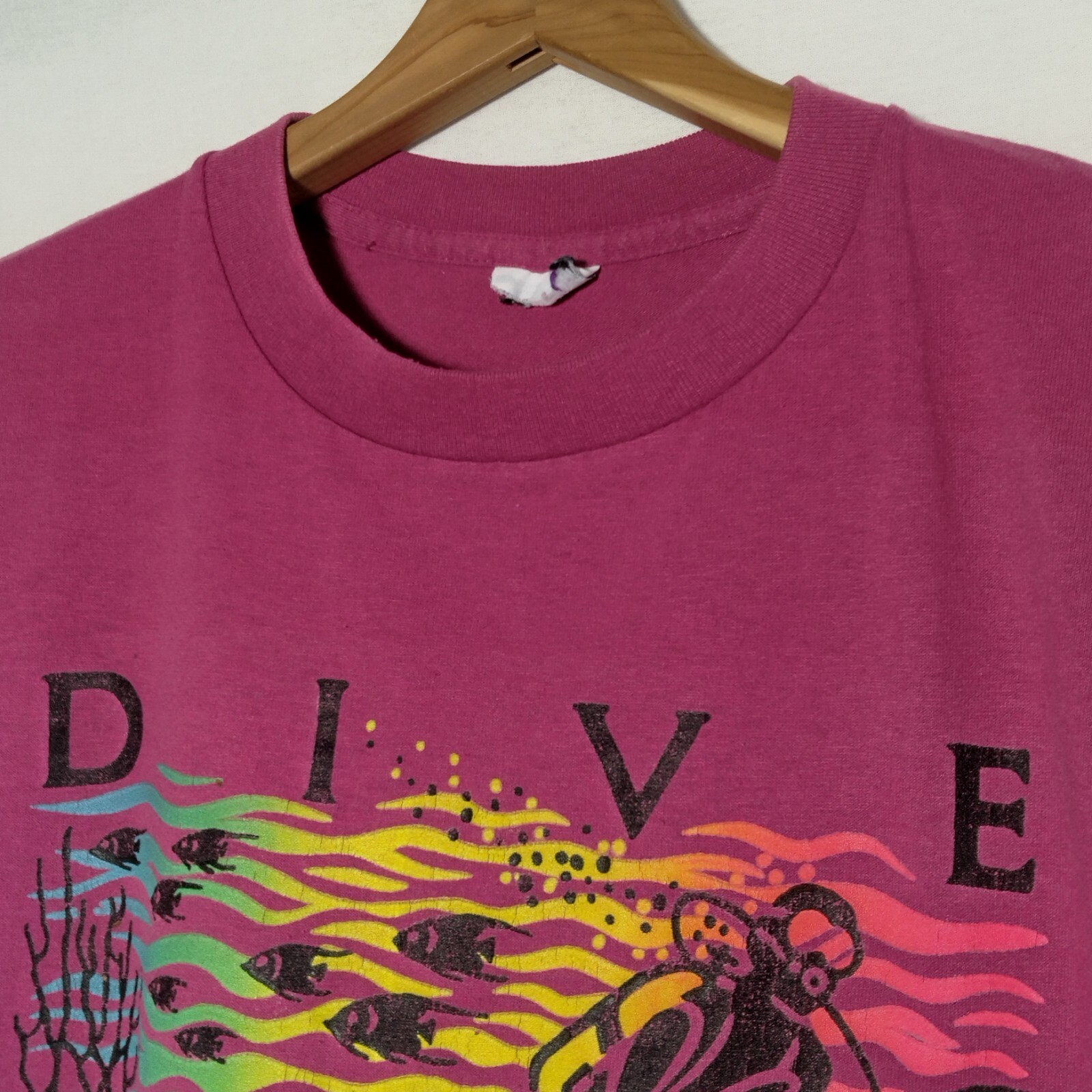 Virginia Beach Scuba Dive Shirt Men XL Sleeveless Pink Fish Ocean Single Stitch gallery