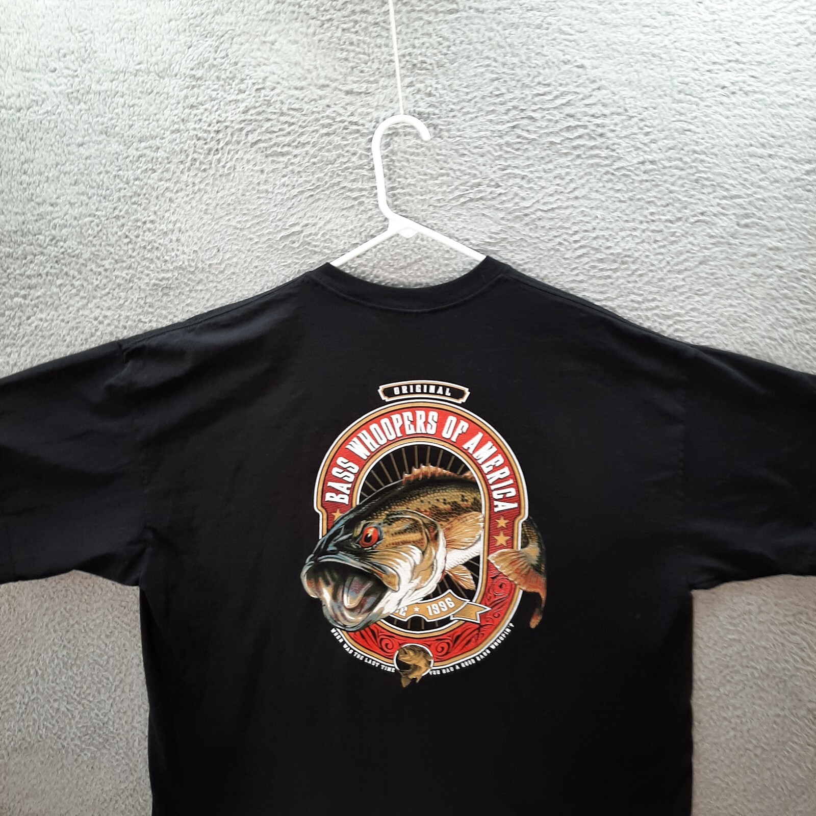 Gildan Shirt Adult 2XL XXL Black Large Mouth Bass Fishing Outdoors Sportsman gallery