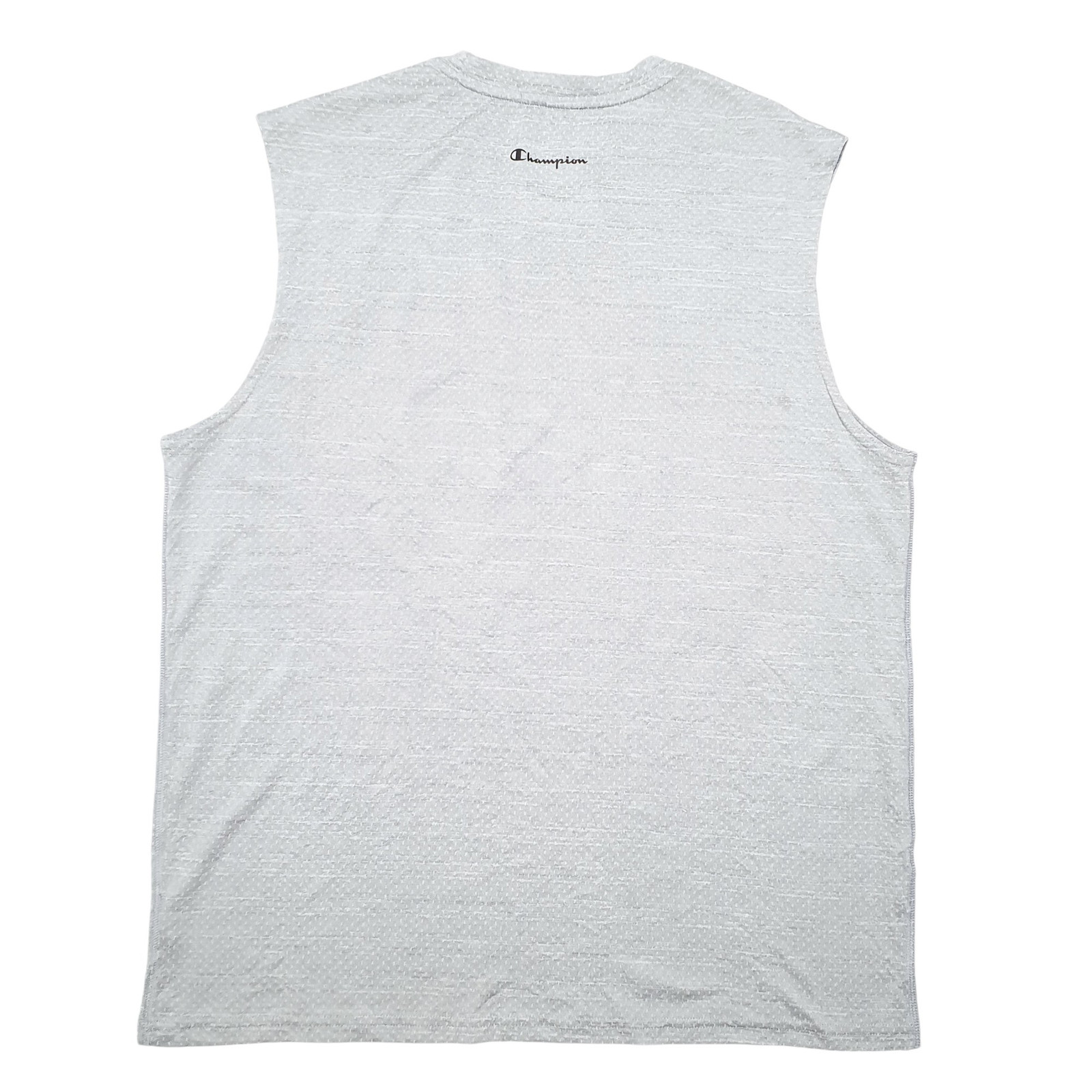 CHAMPION Grey T Shirt Tee Sleeveless Vest Active Workout Gym Short Sleeve XL gallery