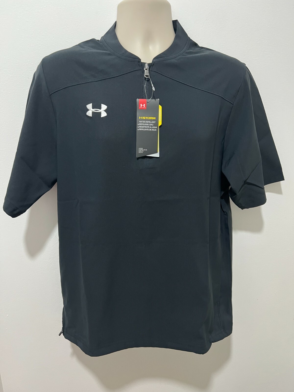 Under Armour Storm Men’s Size S Black 1/4 Zip Short Sleeve Team Locker Shirt NWT