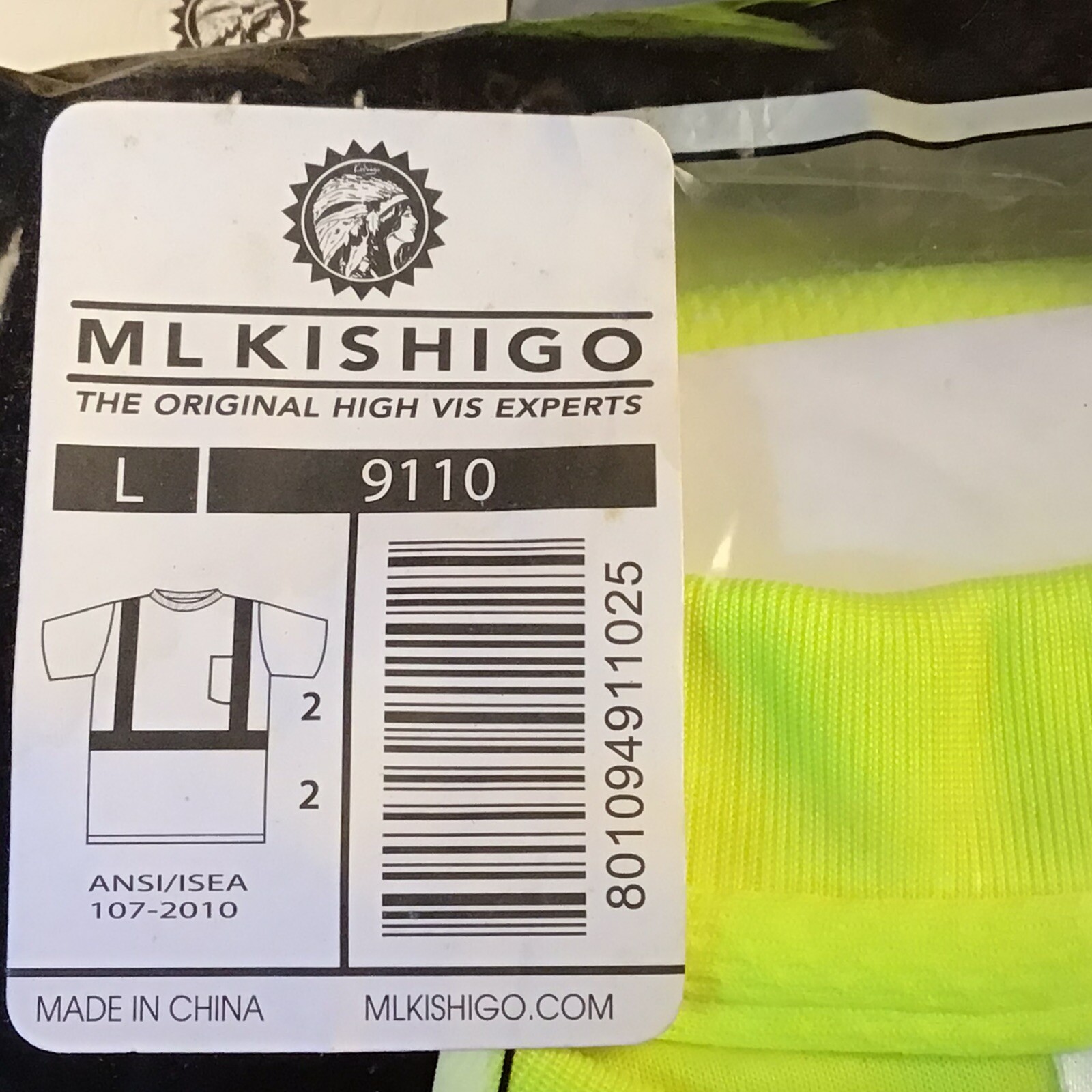 Kishigo Mens 100% Polyester High Vis Ppe Microfiber T-Shirt - safety reflect gallery