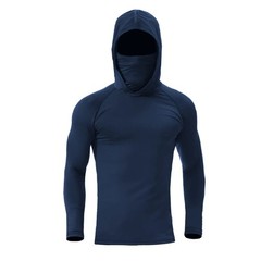 Performance Hoodie Long Sleeve T-Shirts, UPF 50+ Sun Protection Hooded Unisex