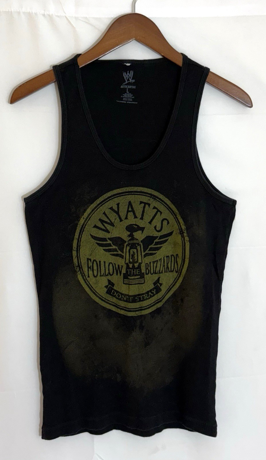 Bray Wyatt Men’s Large Wyatts Follow The Buzzards WWE Authentic Black Tank Top