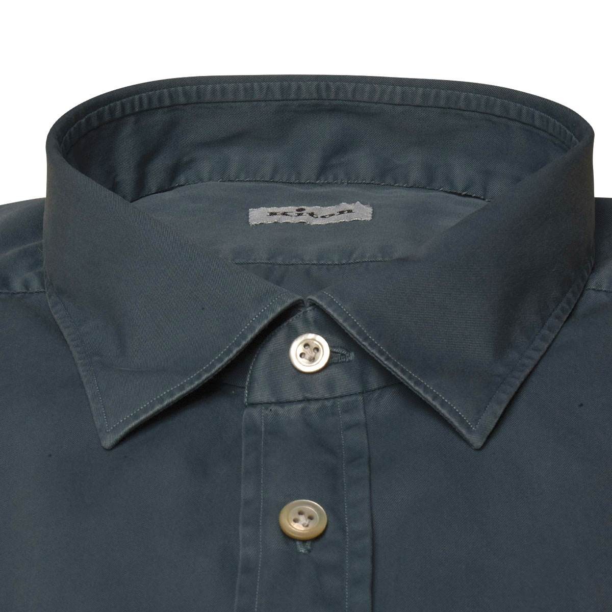 NEW KITON LIGHT GREEN COTTON SHIRT EU 56 - US 46 - 2XL S21C1281 gallery
