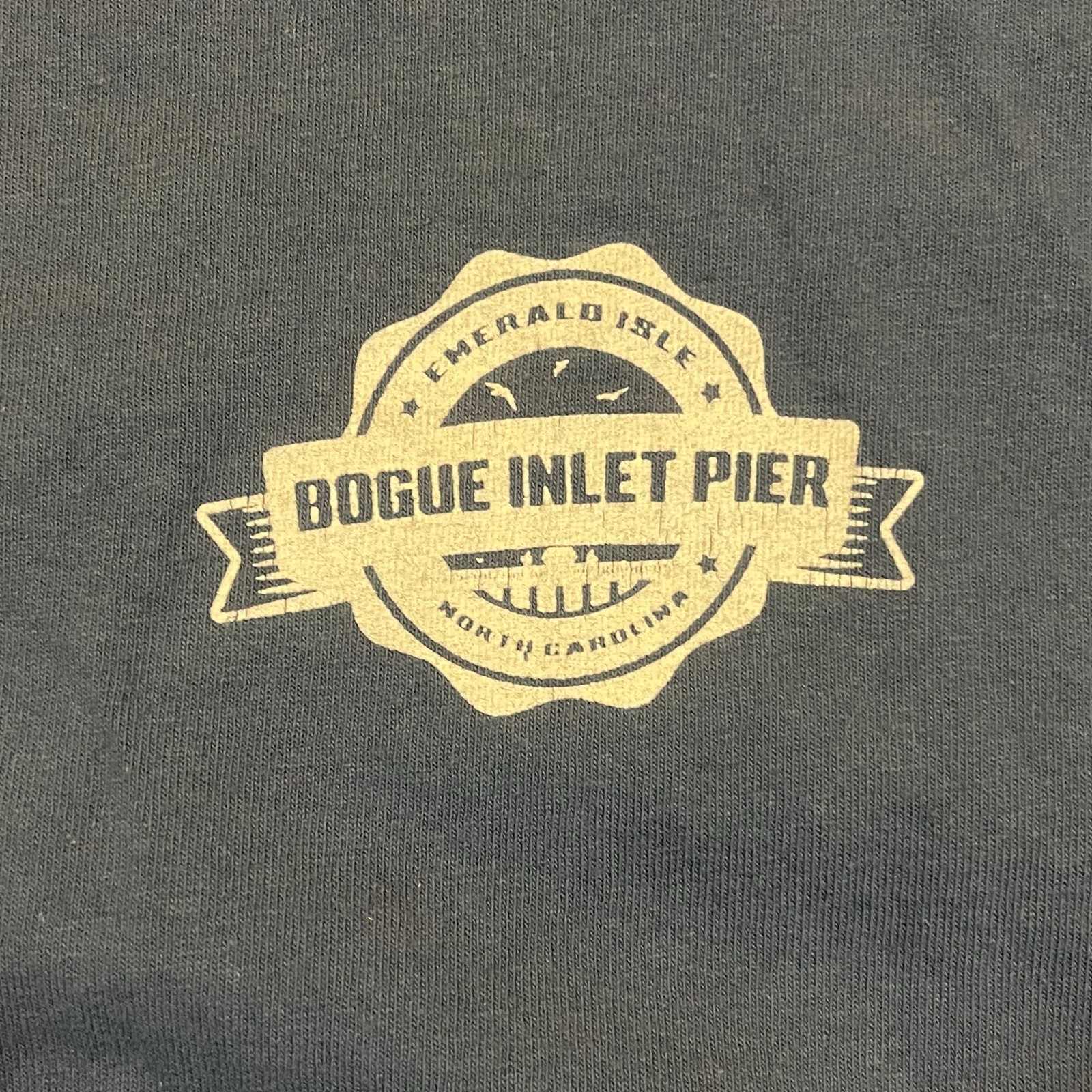 Bogue Inlet Pier Emerald Isle NC Fishing Long Sleeve T Shirt Men M Fisherman gallery