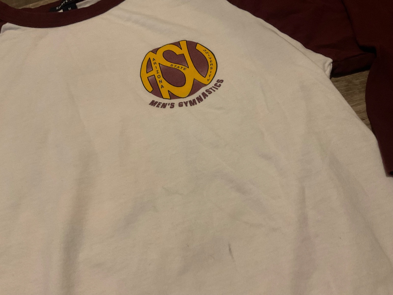 VTG SPORT TEK BASEBALL RAGLAN ASU GYMNASTICS GRAPHIC ( MENS M ) DISTRESSED gallery