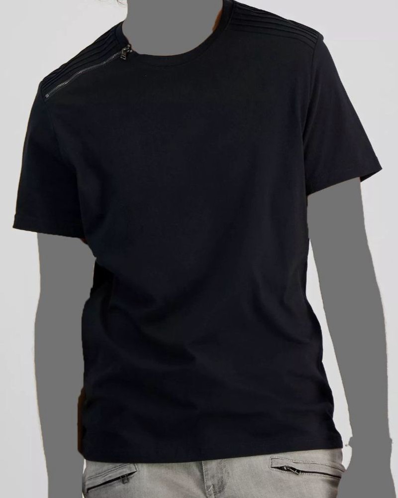 $35 I.N.C. International Concepts Men’s Black Crew-Neck Zip T-Shirt Size L