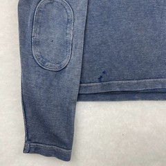 Johnston & Murphy Elbow Patch Blue Long Sleeve Shirt Size XL V Neck