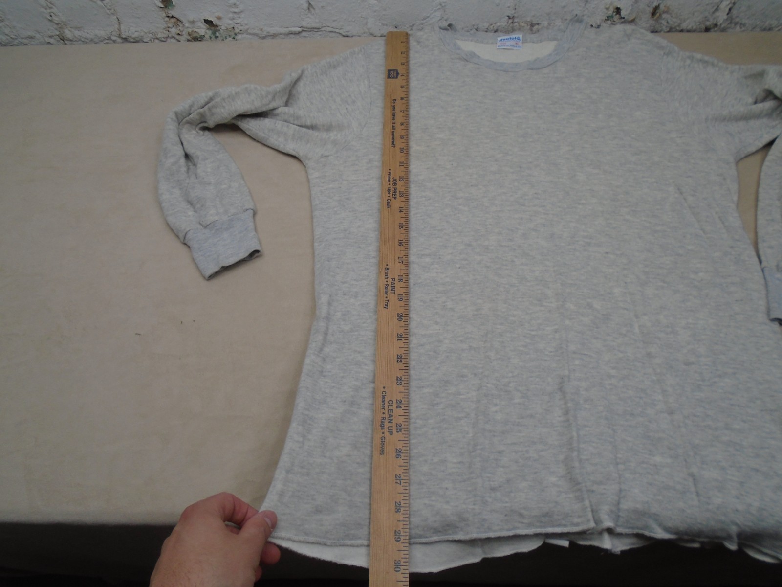 VTG Duofold Thermal Shirt Mens Size XL Gray Long Sleeve Crew Neck Base Layer gallery