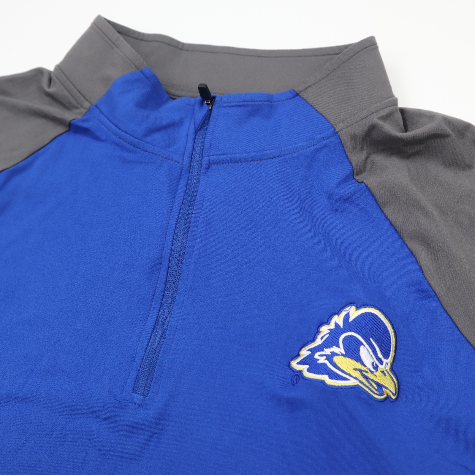 Delaware Blue Hens Colosseum 1/4 Zip Windshirt Pullover Mens 2XL Blue NWOT gallery