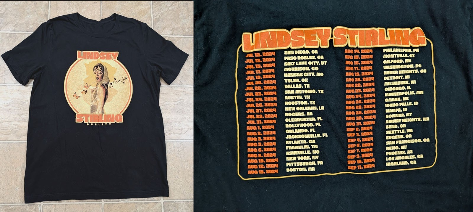 Lindsey Stirling 2 Sides Duality Tour Shirt Cotton Black S-6XL 1P1370 gallery