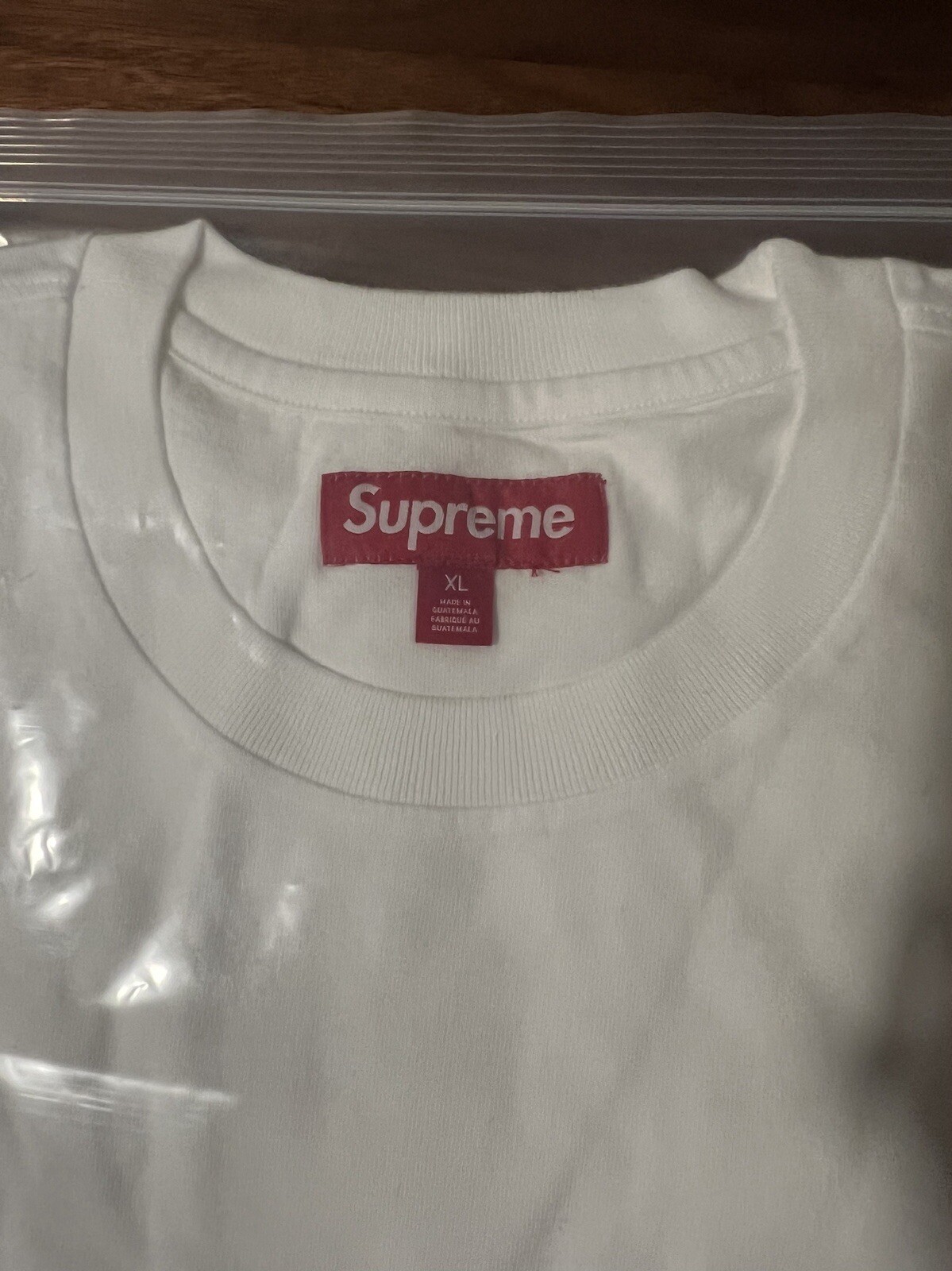 Supreme Washed Tag S/S Top White Tee SS24 T-Shirt Embroidered Logo XL gallery