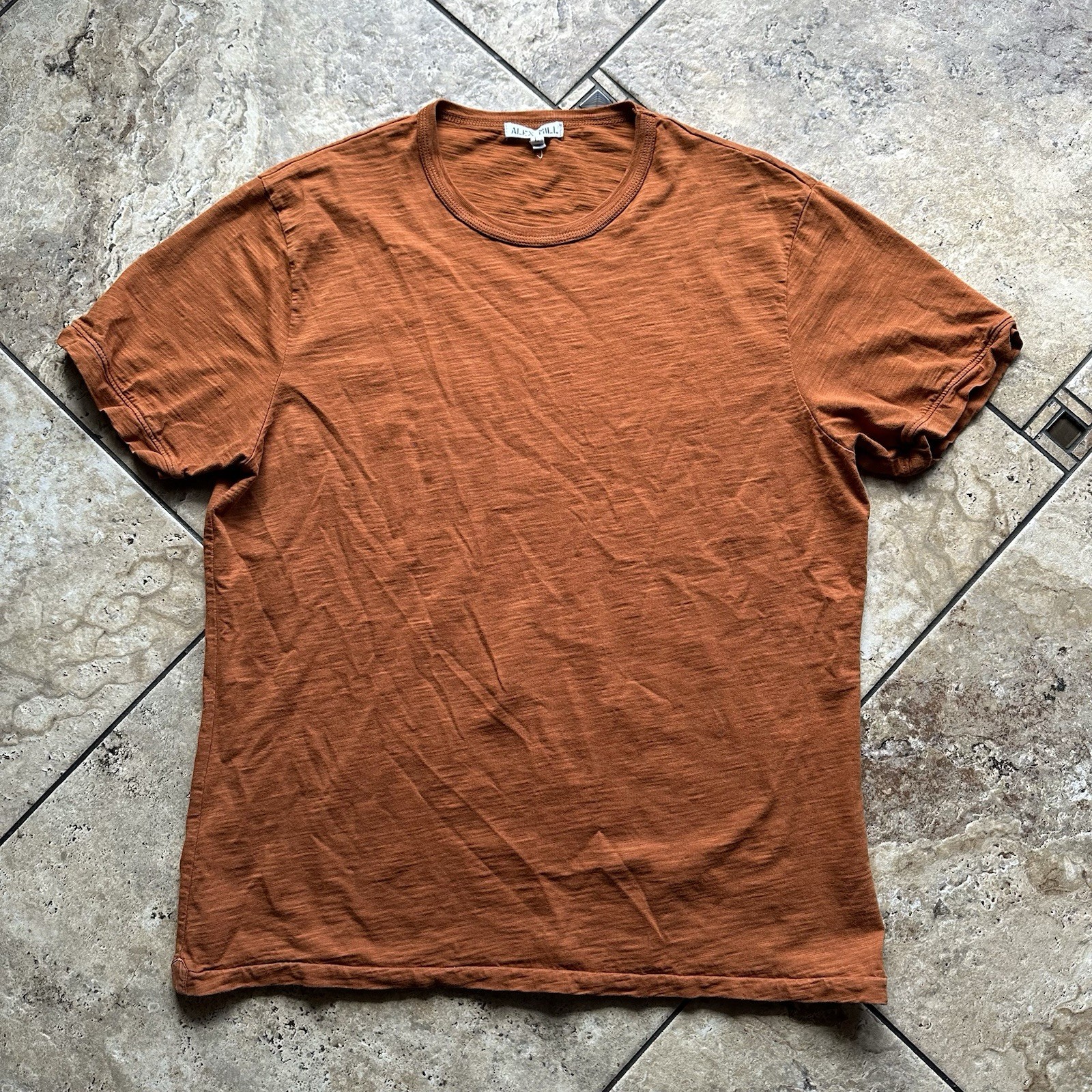 Alex Mill Tee Shirt Mens Large Short Sleeve Burnt Orange 100% Cotton gallery