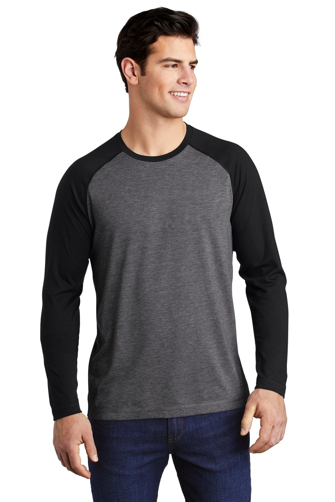 ST400LS Sport-Tek PosiCharge Long Sleeve Tri-Blend Wicking Raglan Tee gallery