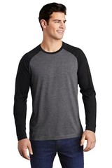 ST400LS Sport-Tek PosiCharge Long Sleeve Tri-Blend Wicking Raglan Tee