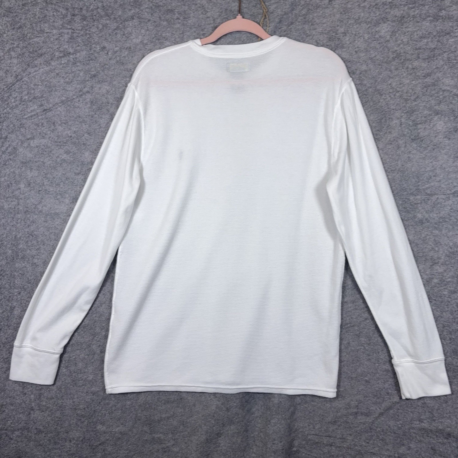 Polo Ralph Lauren Waffle Knit Shirt Mens Sz L White Thermal Base Layer Logo gallery