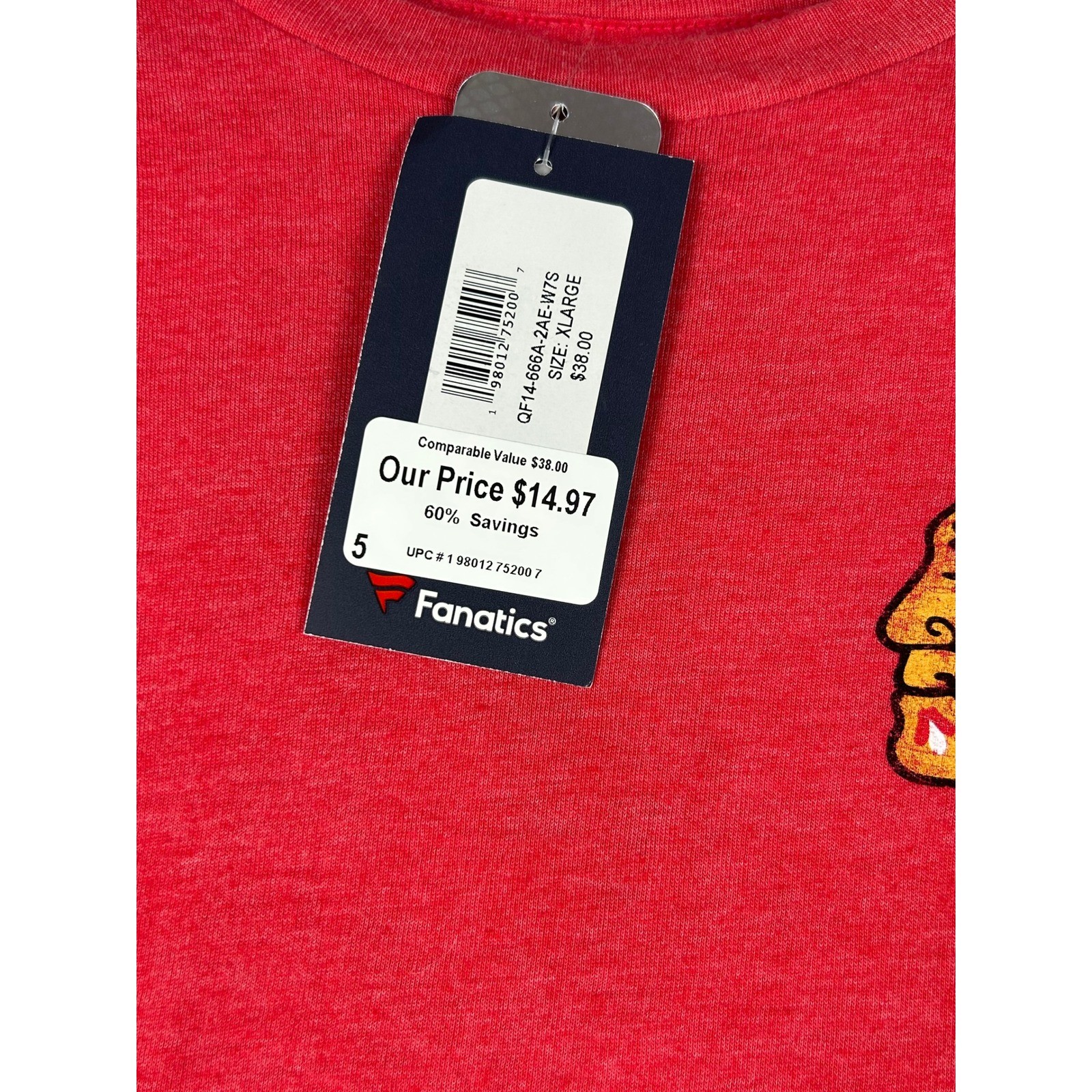 Fanatics Mens NHL Chicago Blackhawks Graphic T Shirt XL Orange Red Hockey NWT gallery