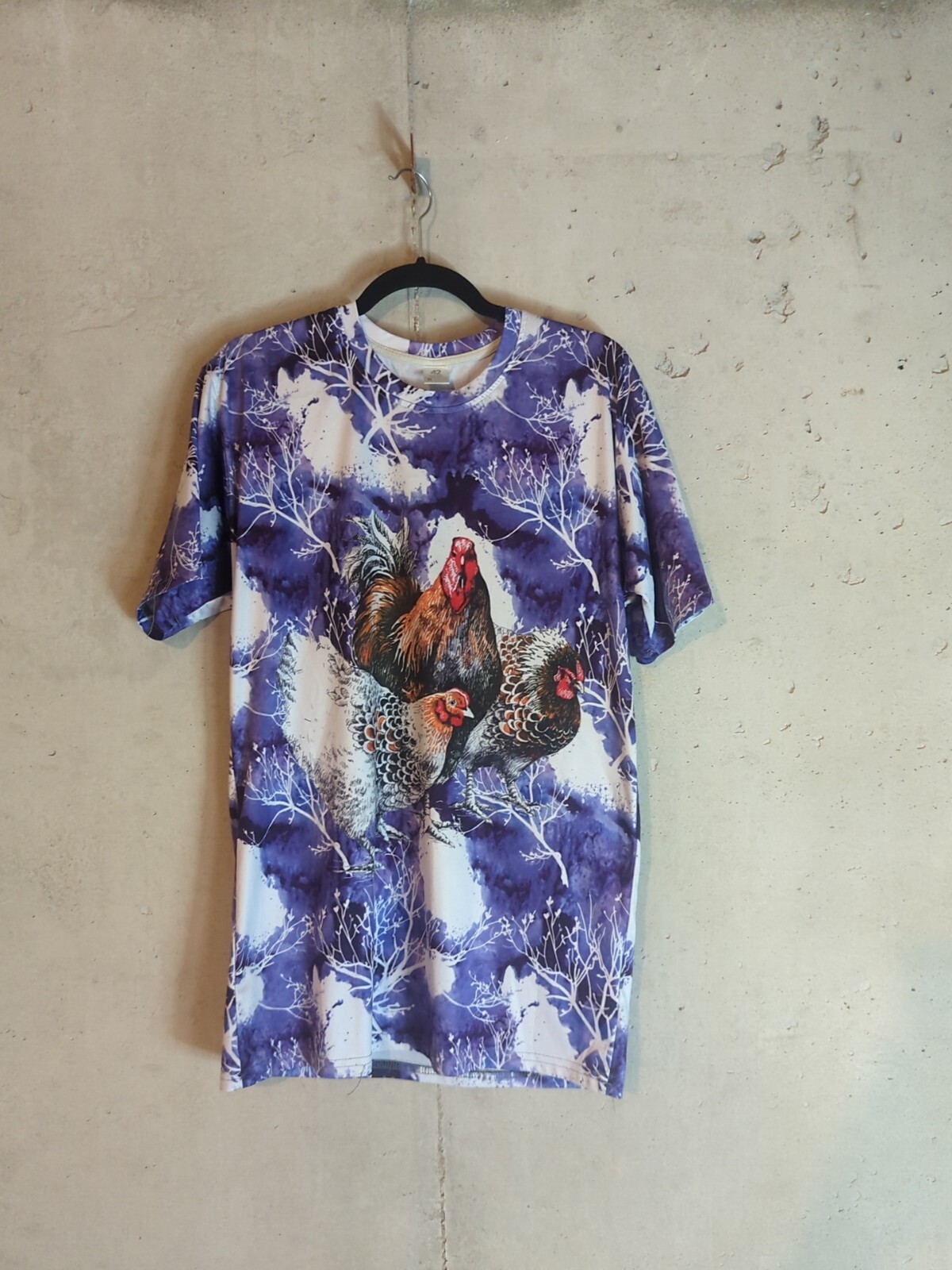 Cool Tye Dye Chicken Short Sleeve T Shirt Men's Size Med 42 Cotton gallery