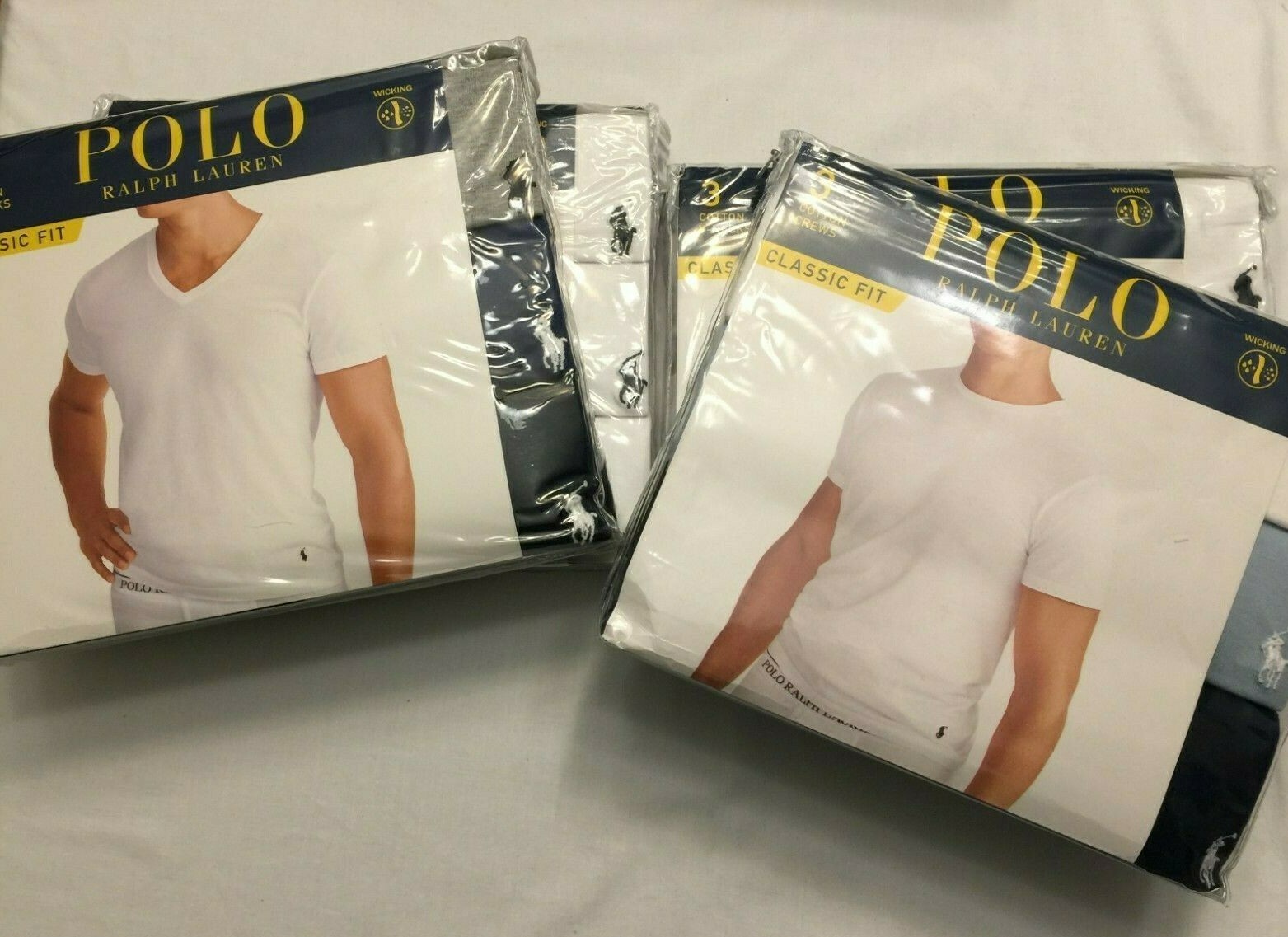 NWT Classic Fit Polo Ralph Lauren Tee T Shirts V or Crew - White or Color Cotton gallery