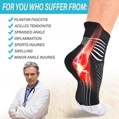 Compression Ankle Support Running Socks Coolmax Wicking Women 2 Pairs Quarter…