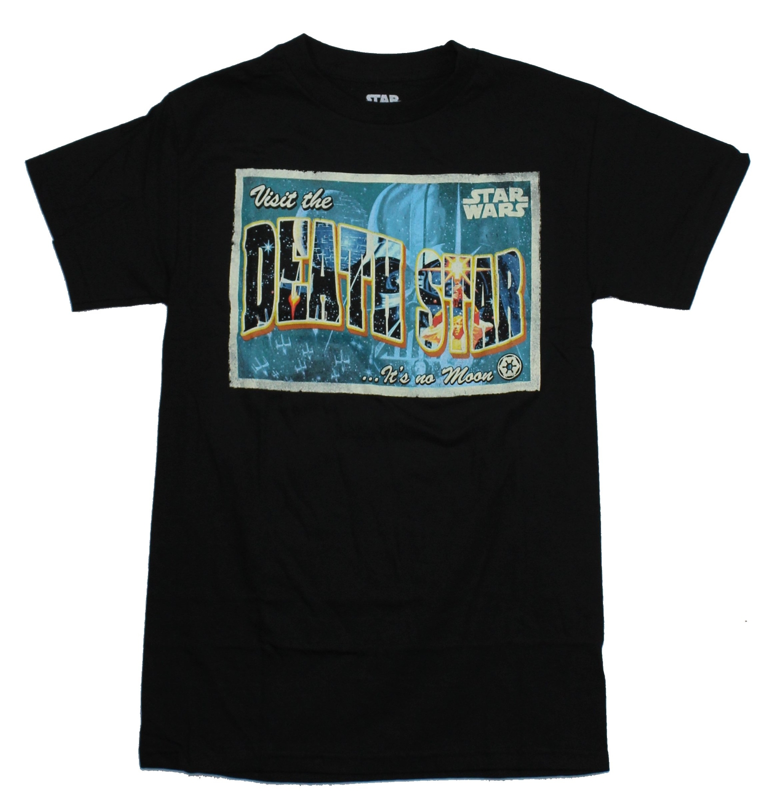 Star Wars Mens T-Shirt - Visit the Death Star Post Card Image gallery