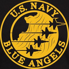 CafePress U.S. Navy Blue Angels Circle Dark T Shirt Cotton T-Shirt (208028407)