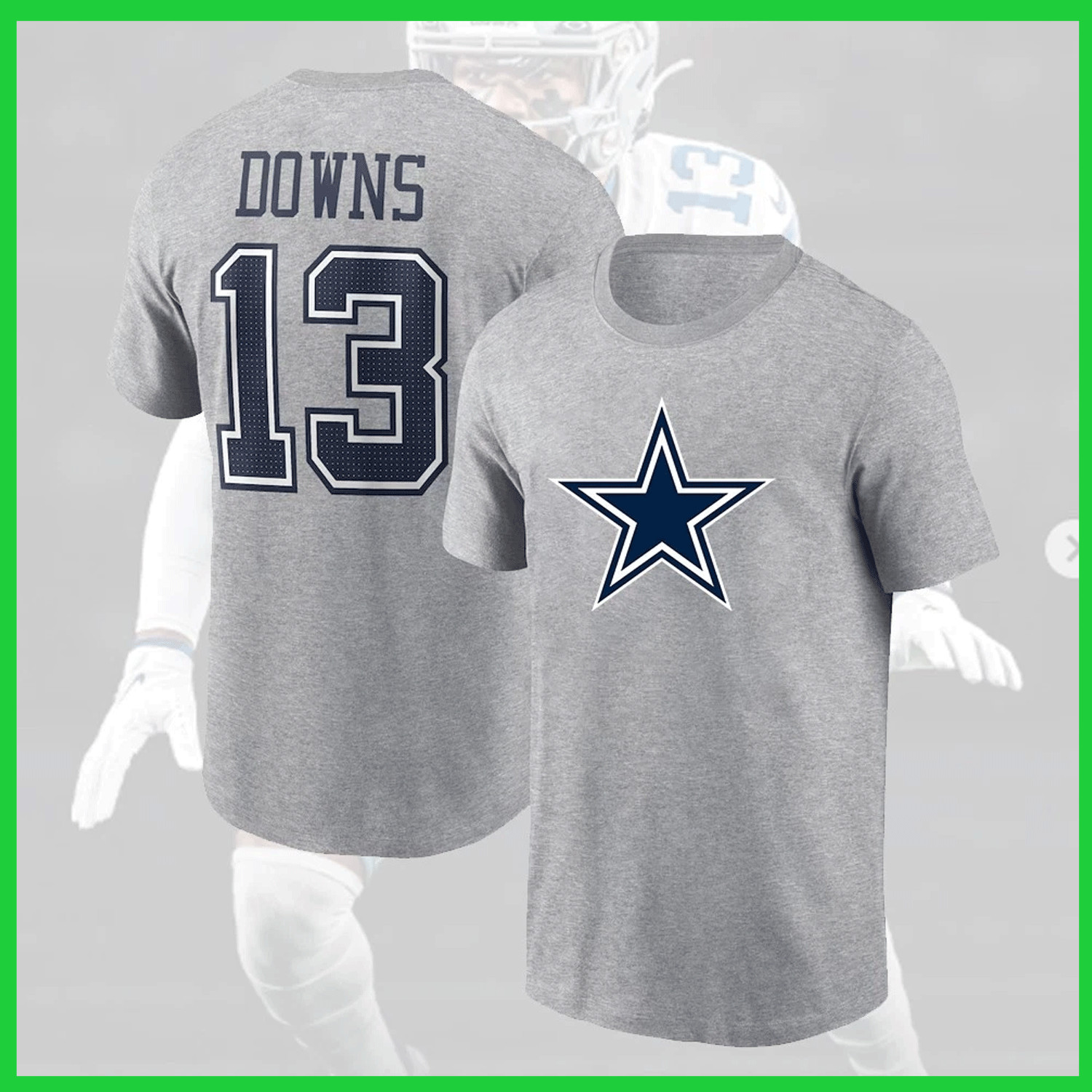 HOT - Caleb #13 Downs Dall@s Cowb0ys 2026 Player Name & Number Logo S-3XL gallery