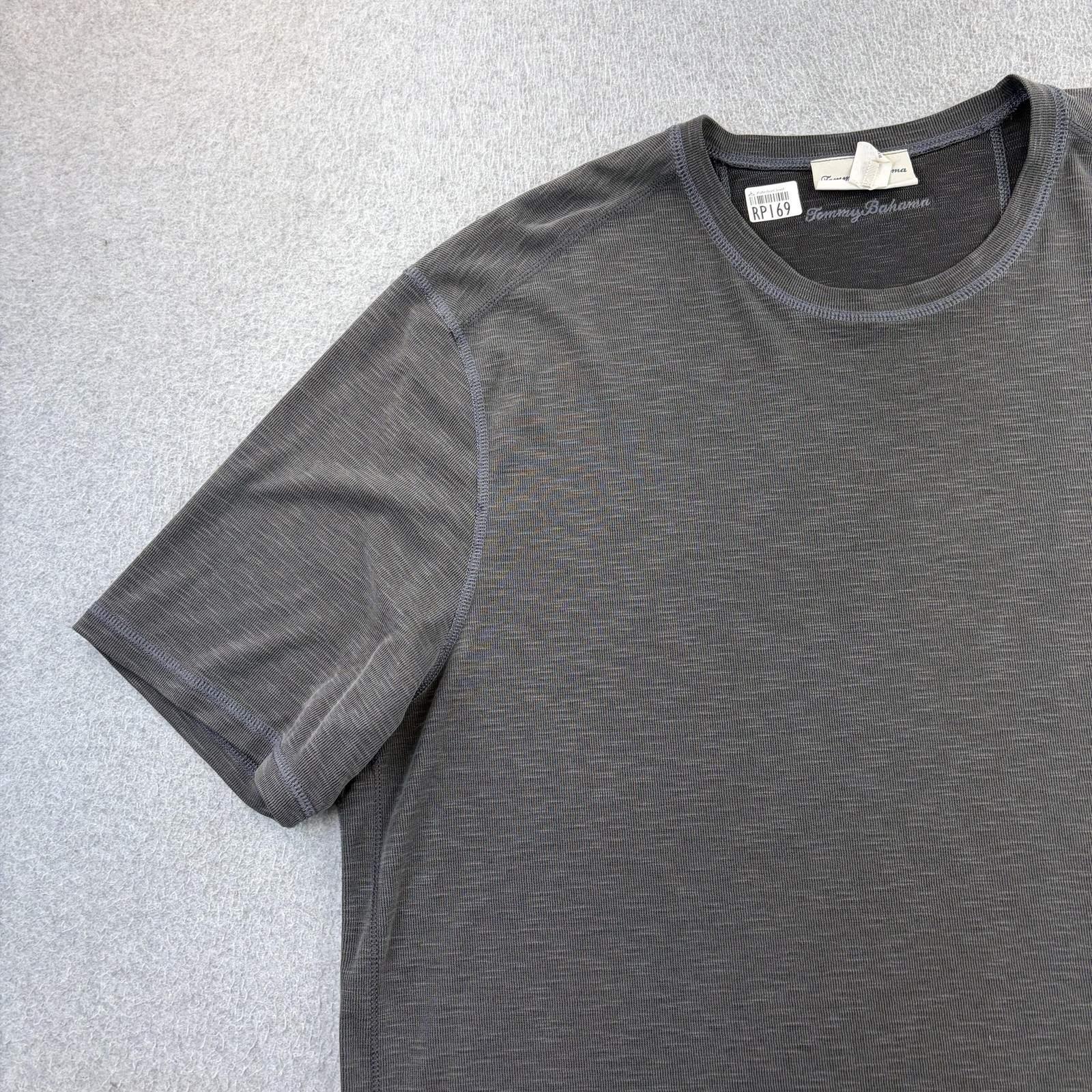 Tommy Bahama Shirt Mens 2XL Gray Reversible Short Sleeve Crewneck Casual Adult gallery