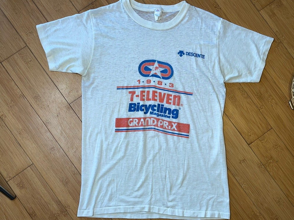 Vintage Men’s Small Descente 7-eleven 7-11 Cycling Grand Prix 1983 Bike T Shirt