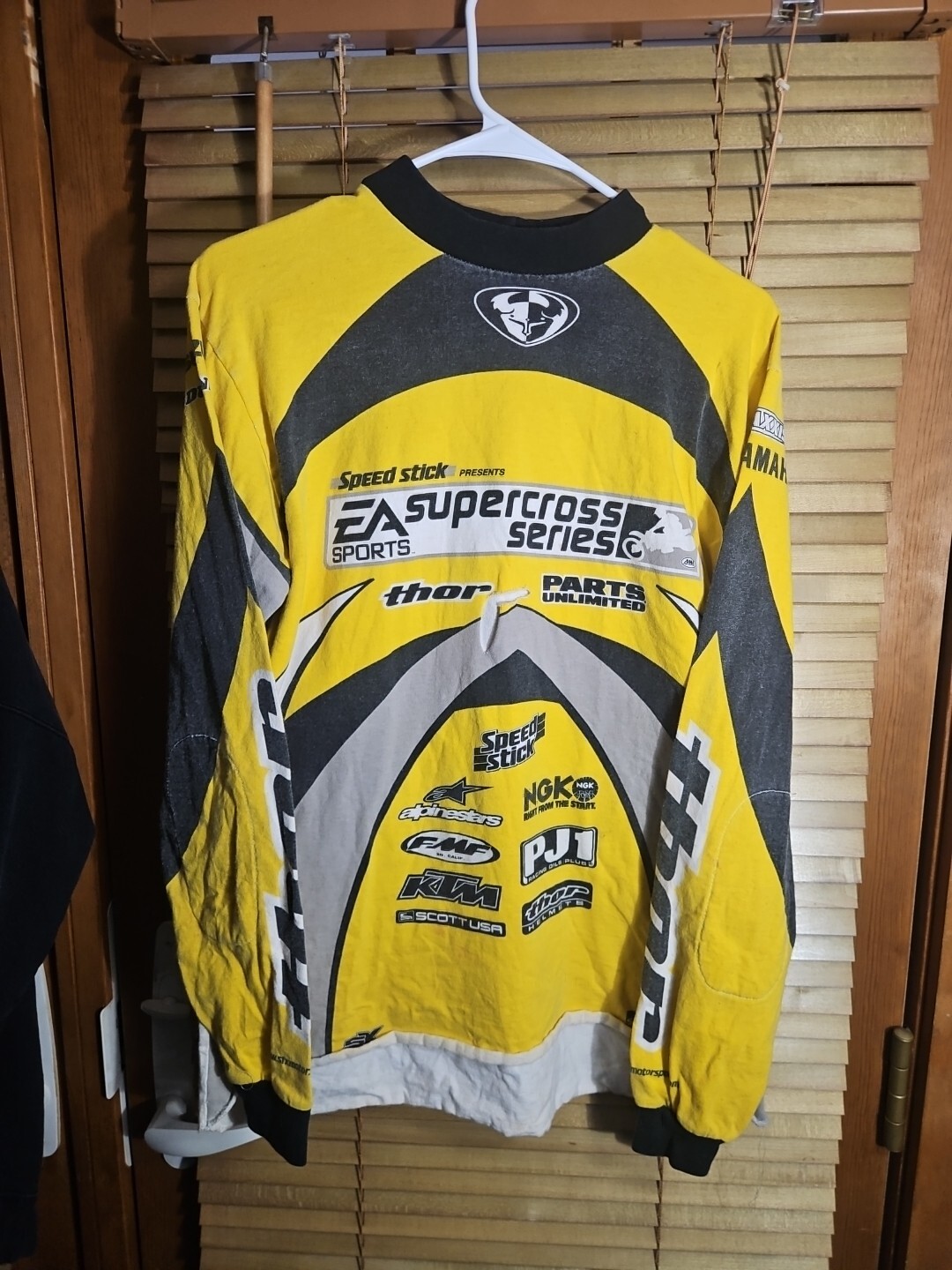 Vintage Y2K EA Sports Supercross Motocross Promo Dirt Bike Jersey Thor Men's S gallery