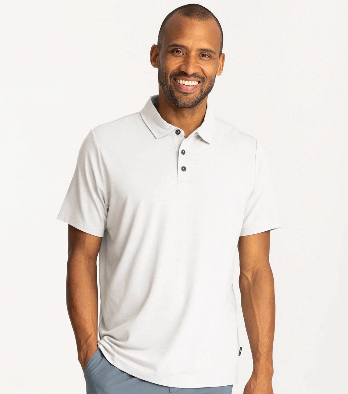 Free Fly Men’s Bamboo Flex Polo || T Shirt (MFXPOL-022-S) Size Small Color White gallery