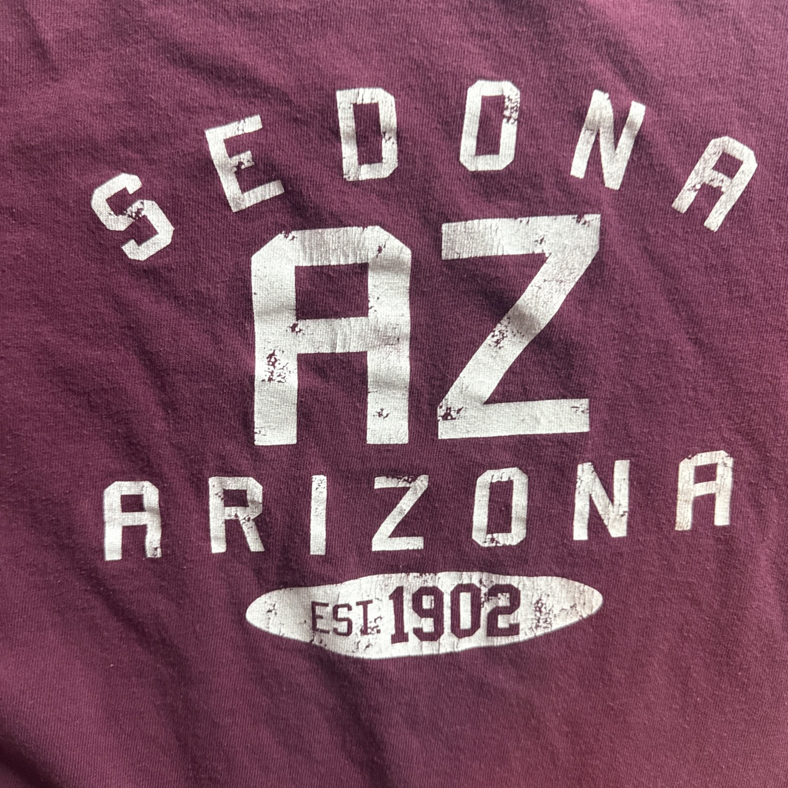 Sedona AZ Arizona Est 1902 Long Sleeve T-shirt Tee Medium M Maroon gallery