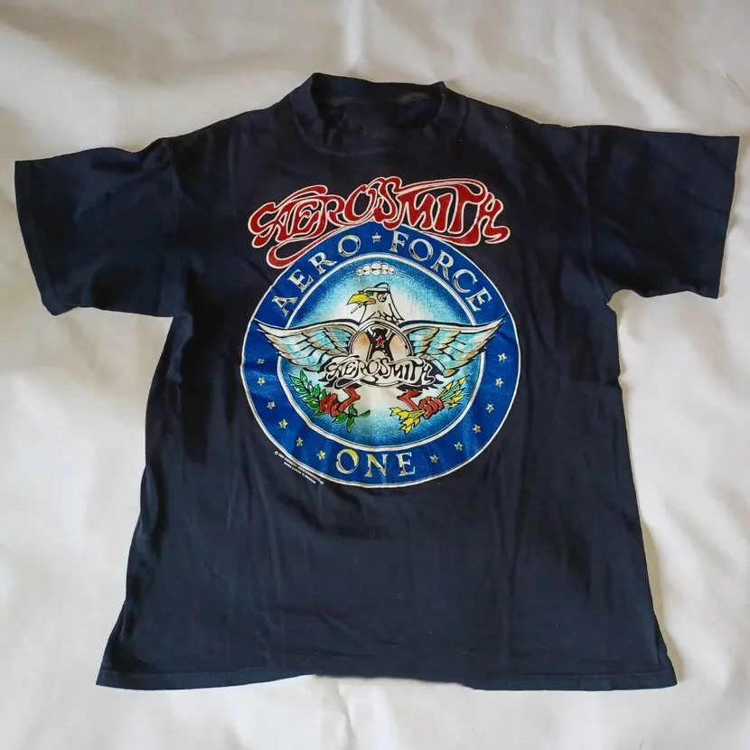 Aerosmith band Aero Force One Black Shirt Unisex Concert S-5XL K237 gallery