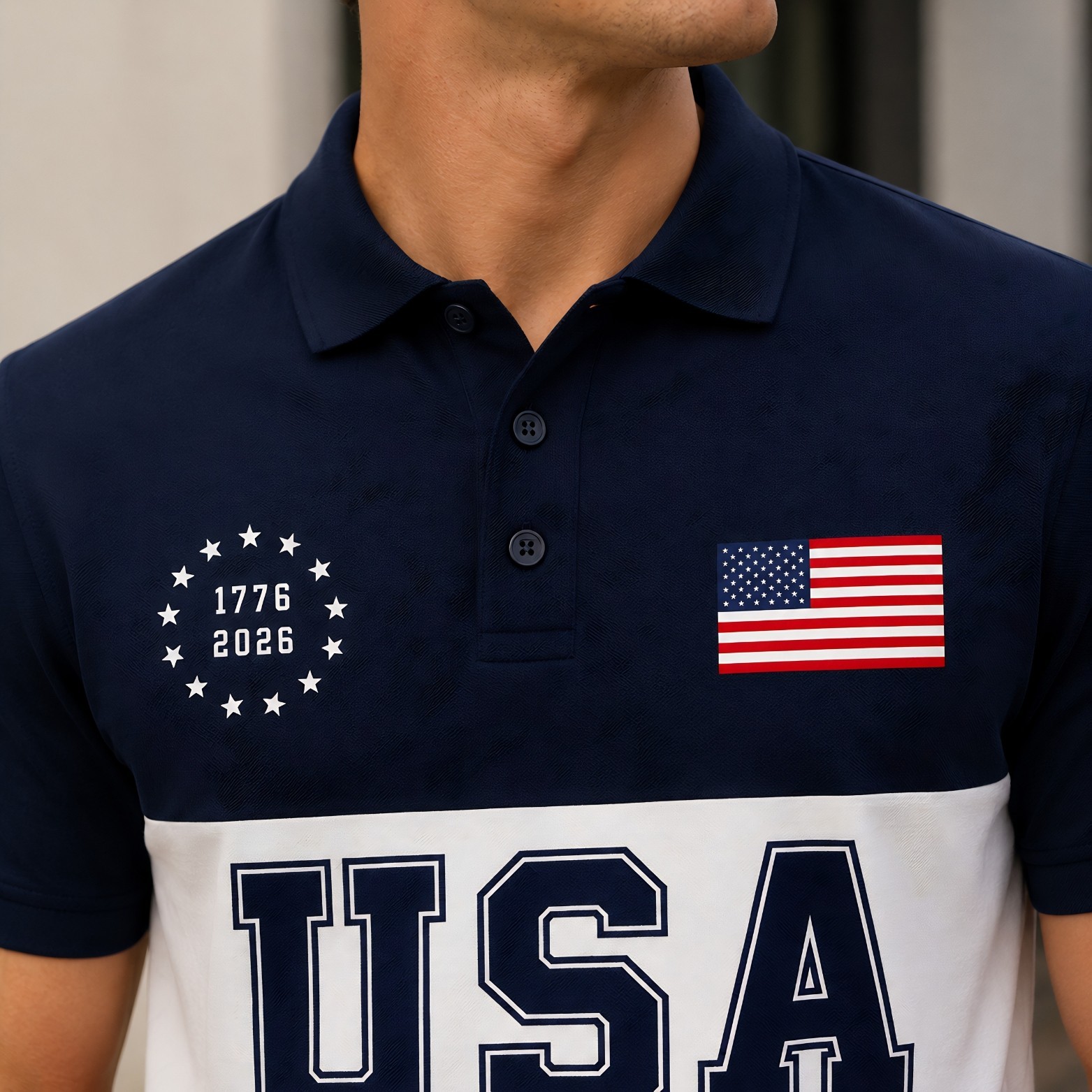 250th Anniversary Star Patriotic Polo United States Of America 1776-2026 (S-5XL) gallery
