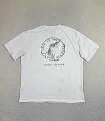 Tommy Bahama Shirt Mens Medium White Relax Long Weekend Fishing Graphic Tee