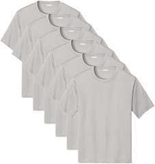 Solid Performance Military T-Shirts 100% Polyester Moisture Wicking Tee, 6-Pack