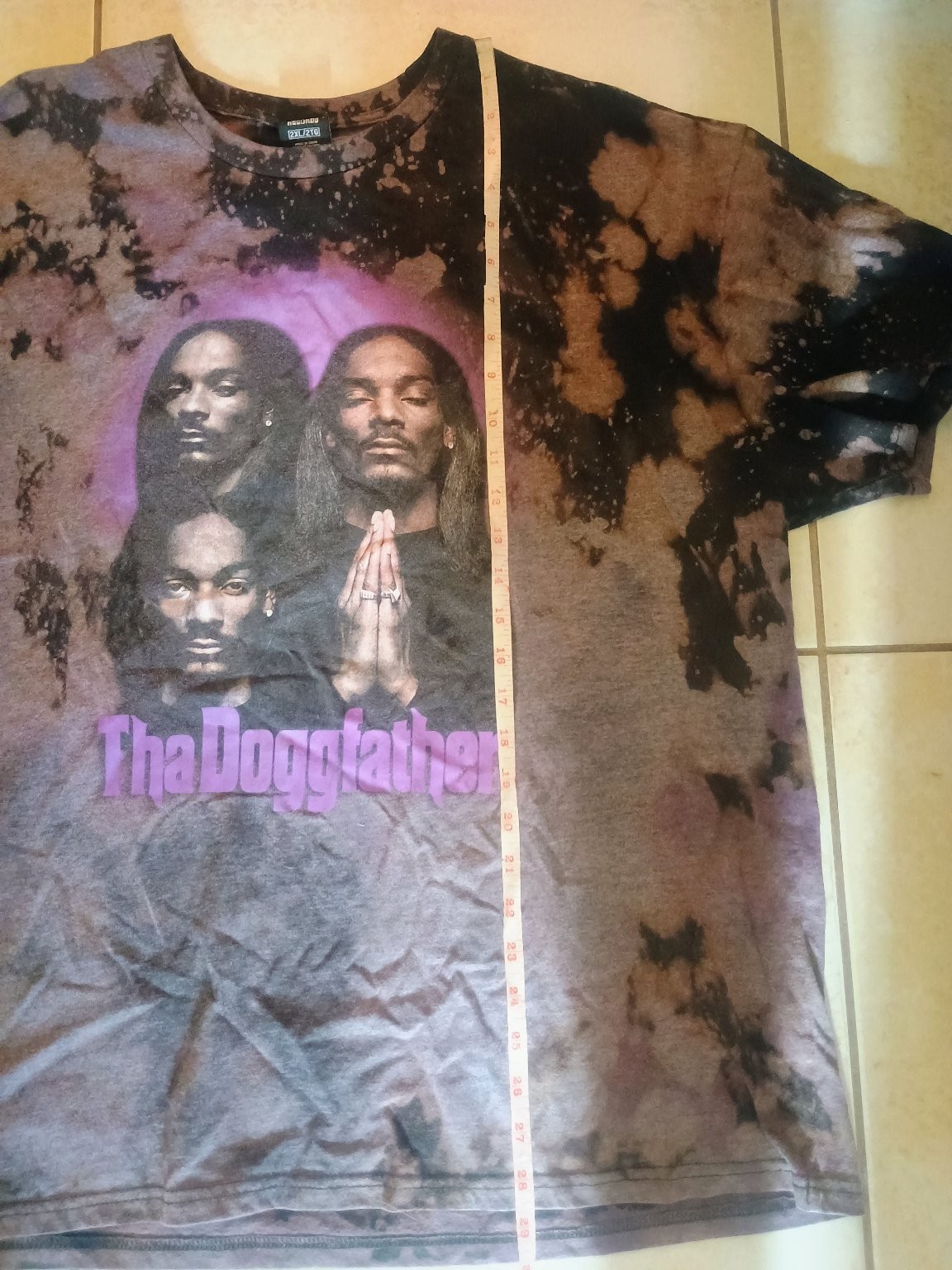 Snoop Dogg Purple Bleach Tie Dye Death Row T-Shirt Men’s 2XL Rap Retro 90s Style gallery