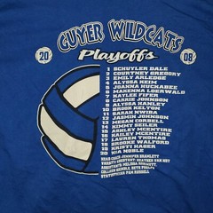 2008 Guyer Wildcats T Shirt Blue M Back To Back Champs District 5-4A Playoffs